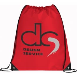 Red Oriole Large Imprinted Promotional Drawstring Backpacks | Buy Drawstring Backpacks in Bulk | Lightweight Backpacks