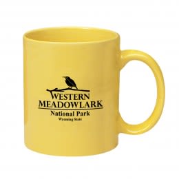 Colored Stoneware Mug With Imprint 11 oz. - Yellow