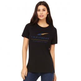 Bella+Canvas Relaxed Fit Jersey Tee | Personalized Women's T-Shirts - Black