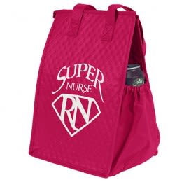 Custom Insulated Lunch Tote with Zipper Top - Red