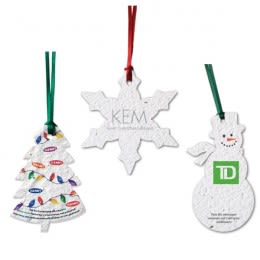 Seed Paper Ornaments Custom with Logo