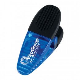 Translucent Blue Promo Magnetic Memo Holder/Clip