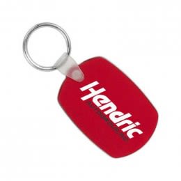 Oval Soft Squeezable Key Tag Promotional Custom Imprinted With Logo