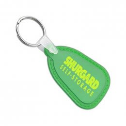 Soft Squeezable Key Tag - Teardrop Shaped Promotional Custom Imprinted With Logo