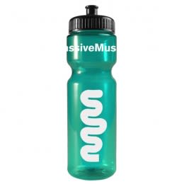 Transparent Teal 28 oz BPS Free Clear Sports Bottle | Custom Water Bottles for Hiking | Custom Squirt Water Bottles