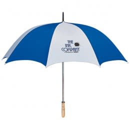 Large promotional golf umbrella - White/Blue