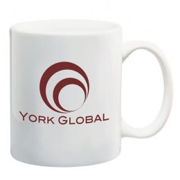11 oz White Ceramic Mug | Personalized Ceramic Mugs with Logo