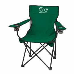 Customizable Promotional Fold Up Chairs - outdoor chairs with business logo - Hunter Green
