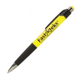 Yellow Custom Promotional Pens | Wholesale Hub Pens | Personalized Mardi Gras Pens for Giveaways