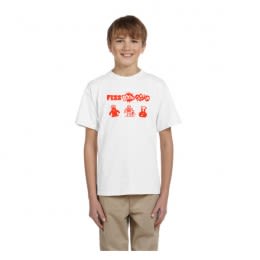 Fruit of the Loom HD Cotton Youth T-Shirt 5 oz. - White | Custom Youth T-Shirts