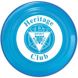 Opaque & Translucent Custom Flying Disk with Logo - Translucent Blue