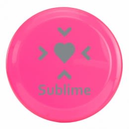 Miniature 5 inch Promotional Flying Disc with Imprint - Neon Pink