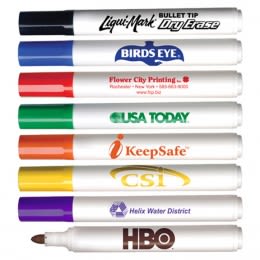 Bullet Tip Broad Line Dry Erase Marker | Branded Low Odor Dry Erase Markers
