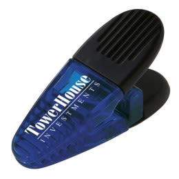 Translucent Power Clips Logo Imprinted - Blue