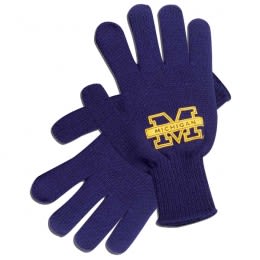 Acrylic Knit Glove - Navy Blue