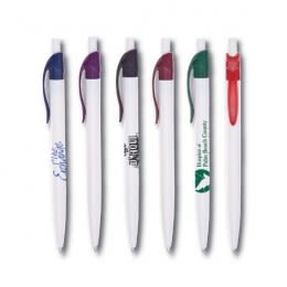 Cheap Click Pens Wholesale | White Oak Pen | Bulk Plunger Pens with Refillable Ink Cartridges | Promotional Ballpoint Click Pens