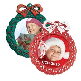 Custom Wreath Ornament for Photo Insert