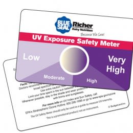 Sunscreen Promotional Products | UV Exposure Safety Meter Card | Promotional UV Ray Safety Meters with Logos