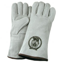 Gray Suede Leather Welder and Fireplace Gloves
