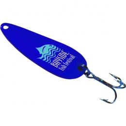 Blue Promotional Spoon Lures | Wholesale Spoon Fishing Lures with Business Logo Imprints | Bulk Lures with Logos