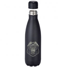 Engraved Black Vacuum Insulated Bottle | Custom Laser Engraved Stainless Steel Water Bottles | Custom Insulated Water Bottles