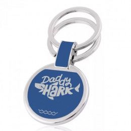 Best Personalized Engraved Keychains - Chrome with Leatherette Accents