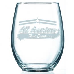 Custom Engraved Wine Glasses | 21 oz Custom Etched Stemless Wine Glass | Low Minimum Order
