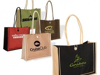 Company Logo Jute Tote Bags Wholesale