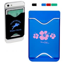 Hard Plastic Cell Phone Wallet with Logo