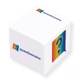 2-3/8" Sticky Note Cube - 4 Color FREE Promotional Custom Imprinted With Logo