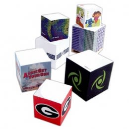 3-7/8'' Sticky Note Cube - 775 Sheets Promotional Custom Imprinted With Logo